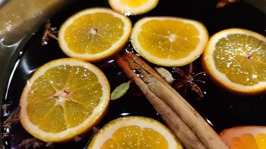 Glühwein, heerlijke kerstgeuren.